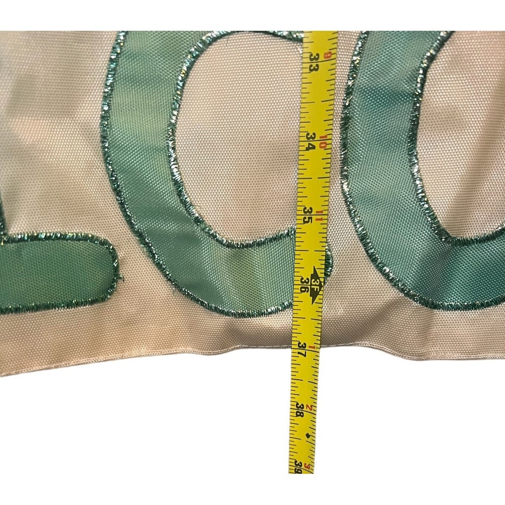 Large Vtg Gingerbread House Garden Flag Christmas Double Sided Cutaway  29‎ x 37 - Picture 3 of 4